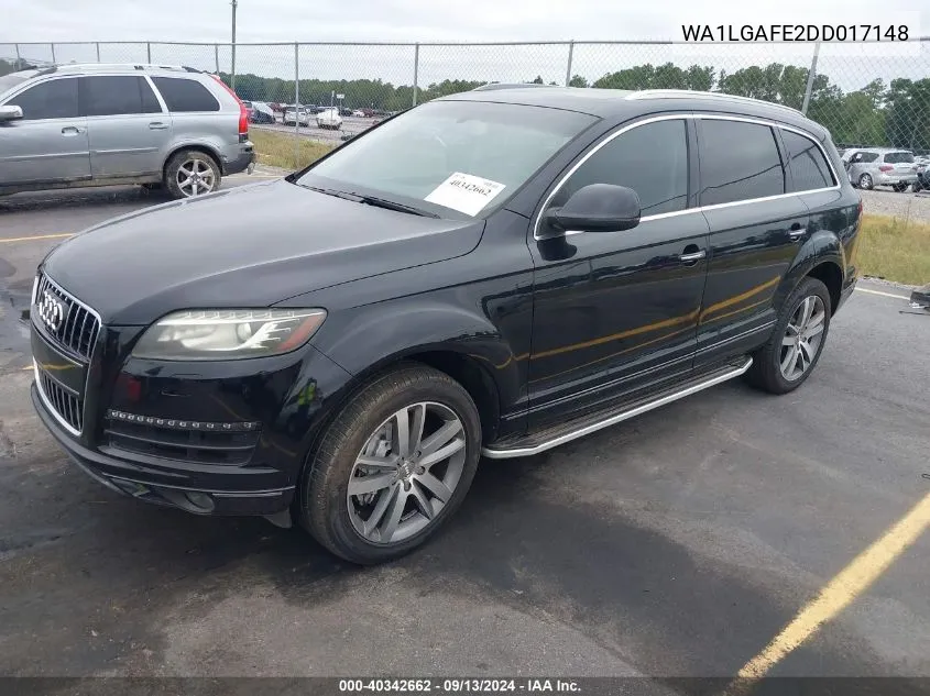 2013 Audi Q7 Premium Plus VIN: WA1LGAFE2DD017148 Lot: 40342662