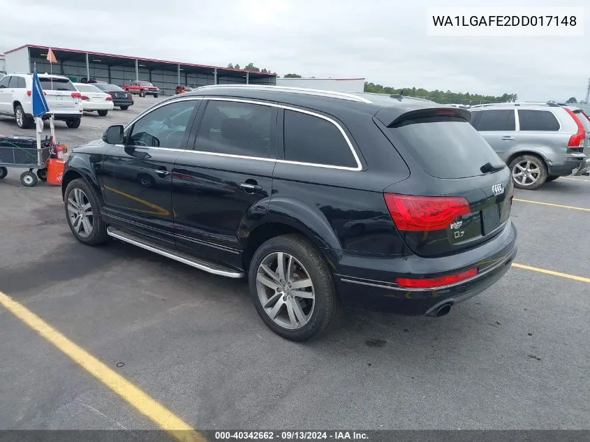 WA1LGAFE2DD017148 2013 Audi Q7 Premium Plus