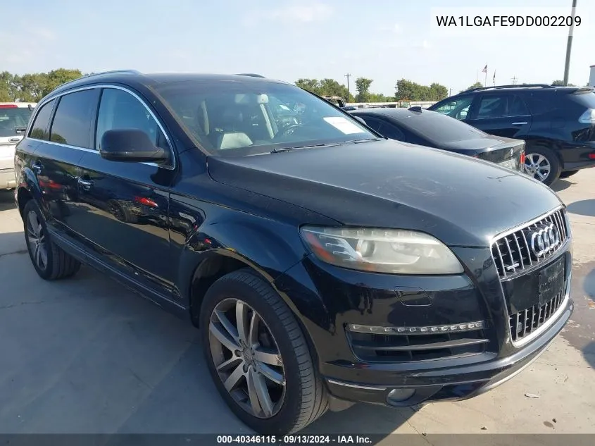 2013 Audi Q7 3.0T Premium VIN: WA1LGAFE9DD002209 Lot: 40346115