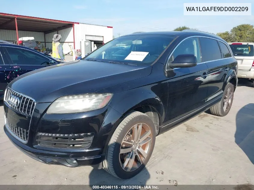 2013 Audi Q7 3.0T Premium VIN: WA1LGAFE9DD002209 Lot: 40346115