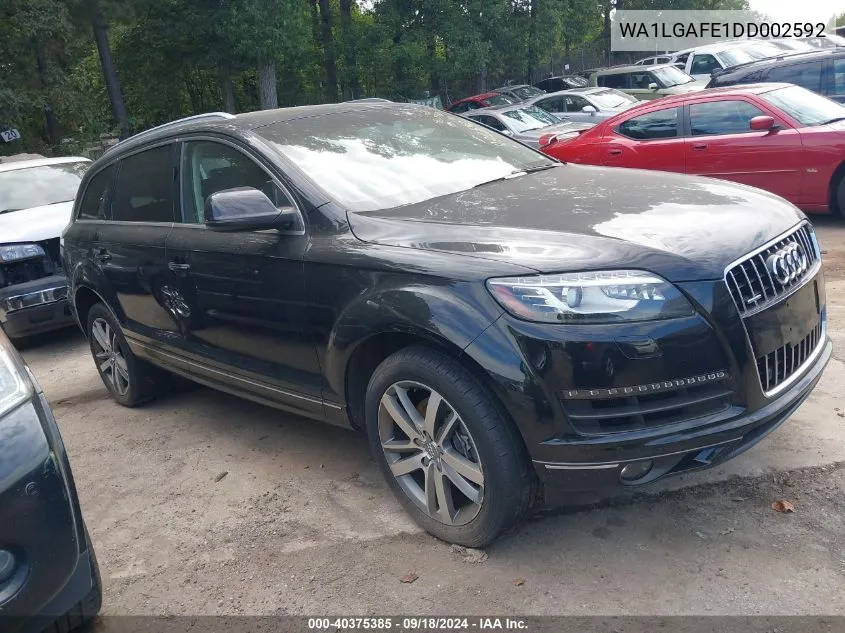 2013 Audi Q7 3.0T Premium VIN: WA1LGAFE1DD002592 Lot: 40375385