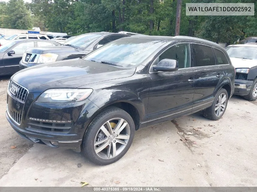 2013 Audi Q7 3.0T Premium VIN: WA1LGAFE1DD002592 Lot: 40375385