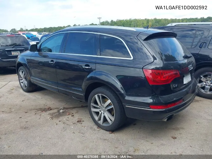 2013 Audi Q7 3.0T Premium VIN: WA1LGAFE1DD002592 Lot: 40375385