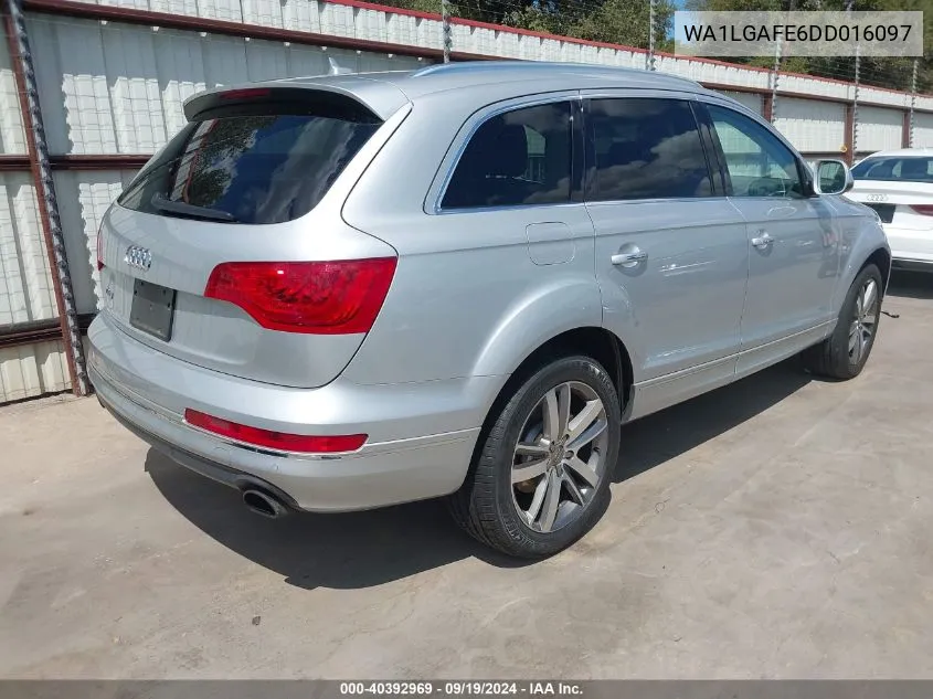 2013 Audi Q7 3.0T Premium VIN: WA1LGAFE6DD016097 Lot: 40392969