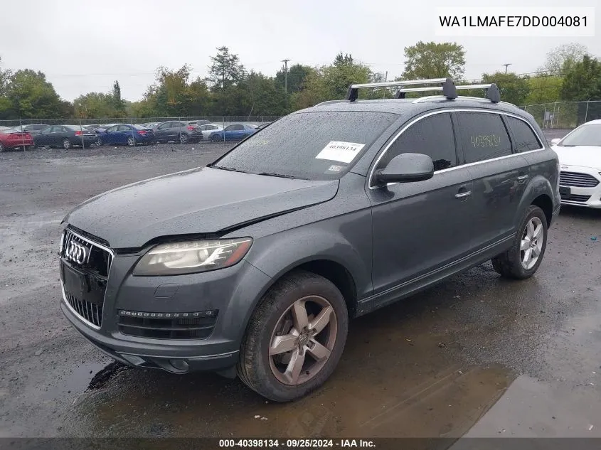 2013 Audi Q7 3.0 Tdi Premium VIN: WA1LMAFE7DD004081 Lot: 40398134