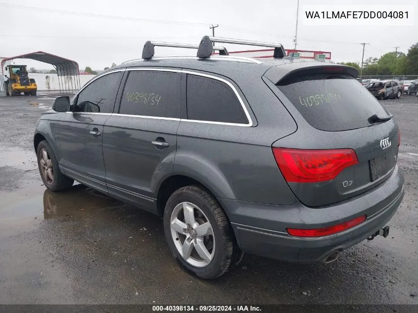 2013 Audi Q7 3.0 Tdi Premium VIN: WA1LMAFE7DD004081 Lot: 40398134