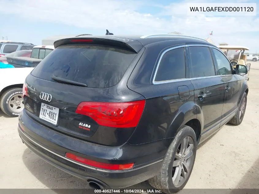 2013 Audi Q7 3.0T Premium VIN: WA1LGAFEXDD001120 Lot: 40527446