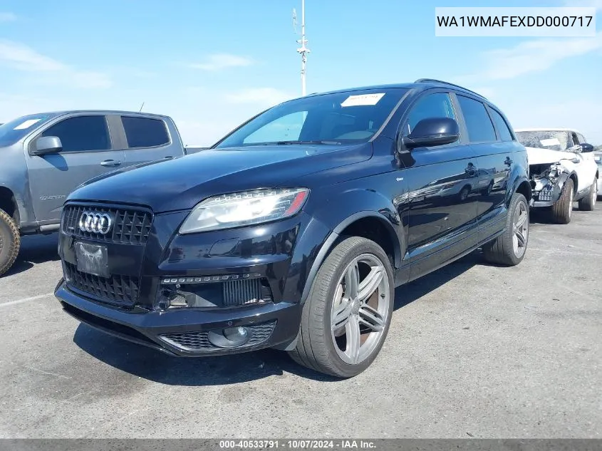 2013 Audi Q7 3.0 Tdi Premium VIN: WA1WMAFEXDD000717 Lot: 40533791