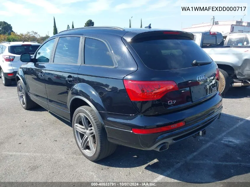 2013 Audi Q7 3.0 Tdi Premium VIN: WA1WMAFEXDD000717 Lot: 40533791