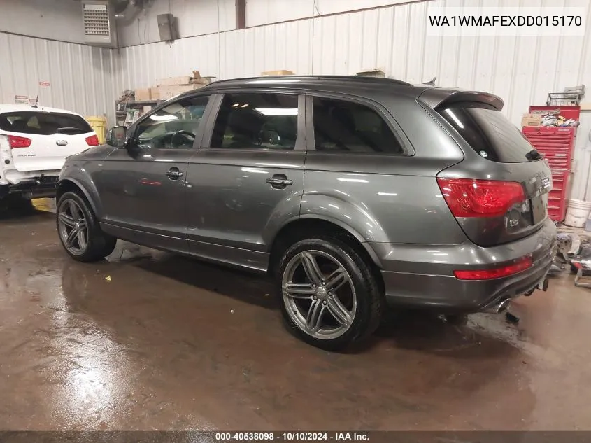 2013 Audi Q7 3.0 Tdi Premium VIN: WA1WMAFEXDD015170 Lot: 40538098