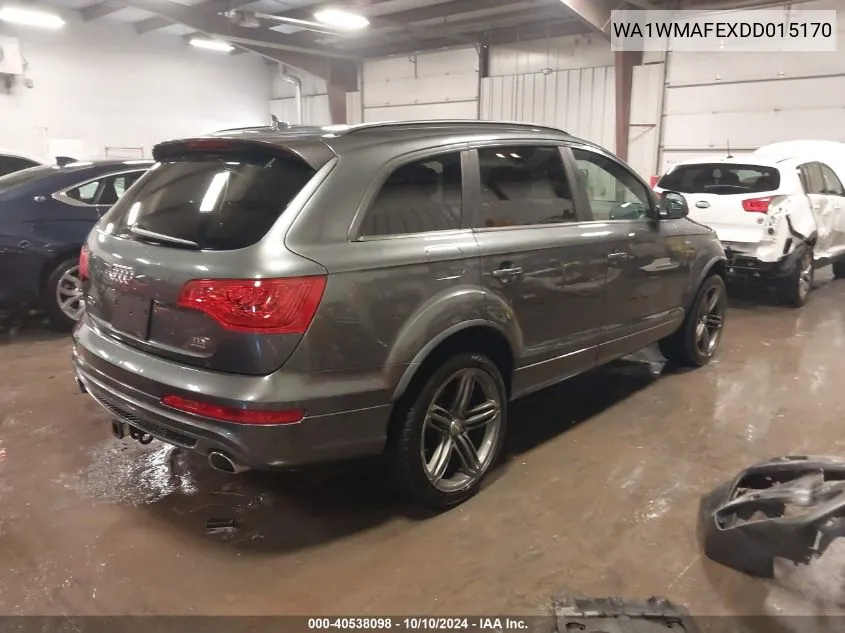 2013 Audi Q7 3.0 Tdi Premium VIN: WA1WMAFEXDD015170 Lot: 40538098