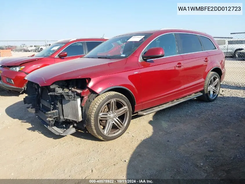 2013 Audi Q7 3.0 Tdi Premium VIN: WA1WMBFE2DD012723 Lot: 40575922