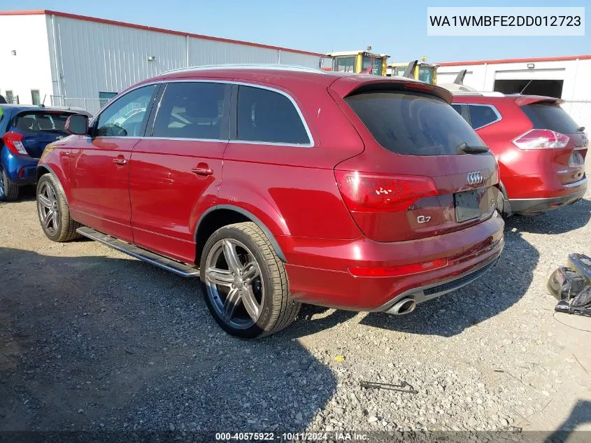 2013 Audi Q7 3.0 Tdi Premium VIN: WA1WMBFE2DD012723 Lot: 40575922