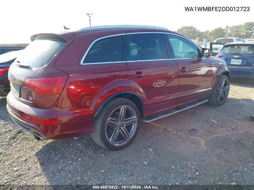 2013 Audi Q7 3.0 Tdi Premium VIN: WA1WMBFE2DD012723 Lot: 40575922