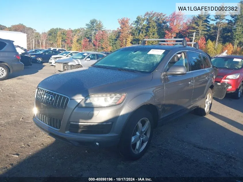 2013 Audi Q7 3.0T Premium VIN: WA1LGAFE1DD002382 Lot: 40598196