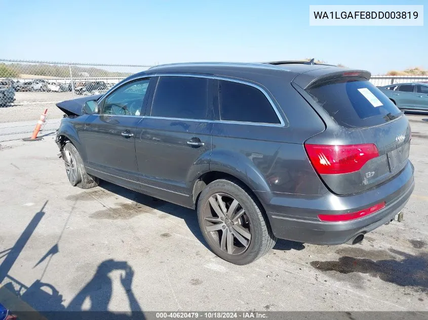 2013 Audi Q7 3.0T Premium VIN: WA1LGAFE8DD003819 Lot: 40620479