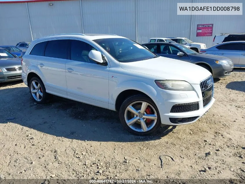 2013 Audi Q7 3.0T S Line Prestige VIN: WA1DGAFE1DD008798 Lot: 40647782