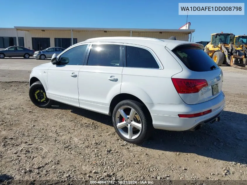 2013 Audi Q7 3.0T S Line Prestige VIN: WA1DGAFE1DD008798 Lot: 40647782