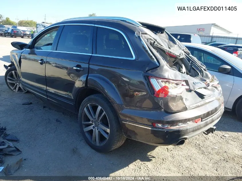 2013 Audi Q7 3.0T Premium VIN: WA1LGAFEXDD011405 Lot: 40648492