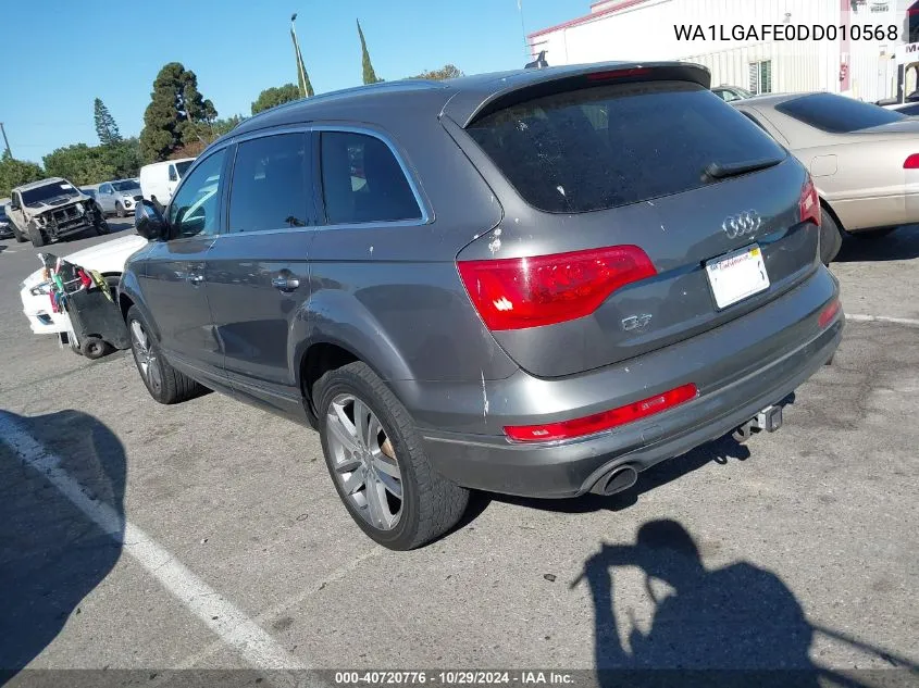 2013 Audi Q7 3.0T Premium VIN: WA1LGAFE0DD010568 Lot: 40720776