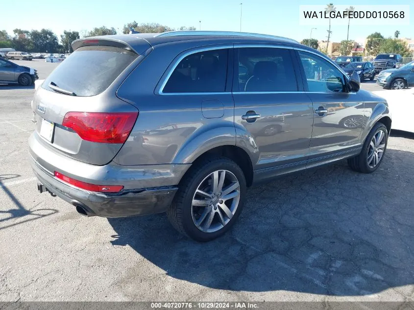 2013 Audi Q7 3.0T Premium VIN: WA1LGAFE0DD010568 Lot: 40720776