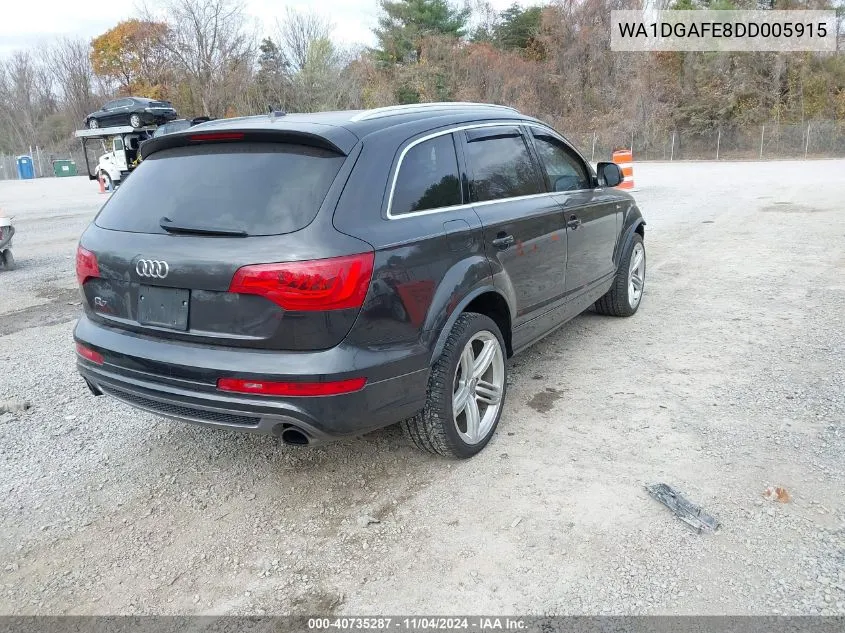 2013 Audi Q7 3.0T S Line Prestige VIN: WA1DGAFE8DD005915 Lot: 40735287