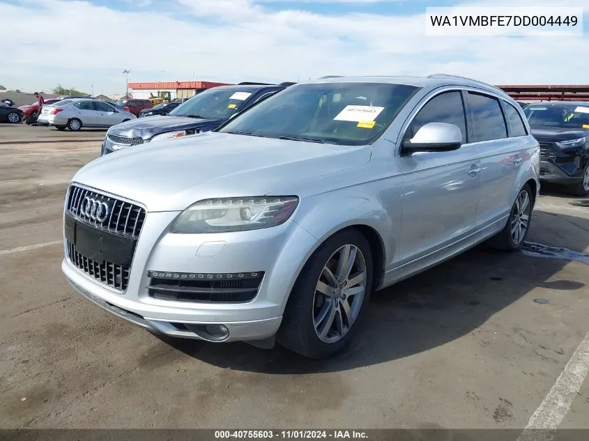 2013 Audi Q7 3.0 Tdi Premium VIN: WA1VMBFE7DD004449 Lot: 40755603