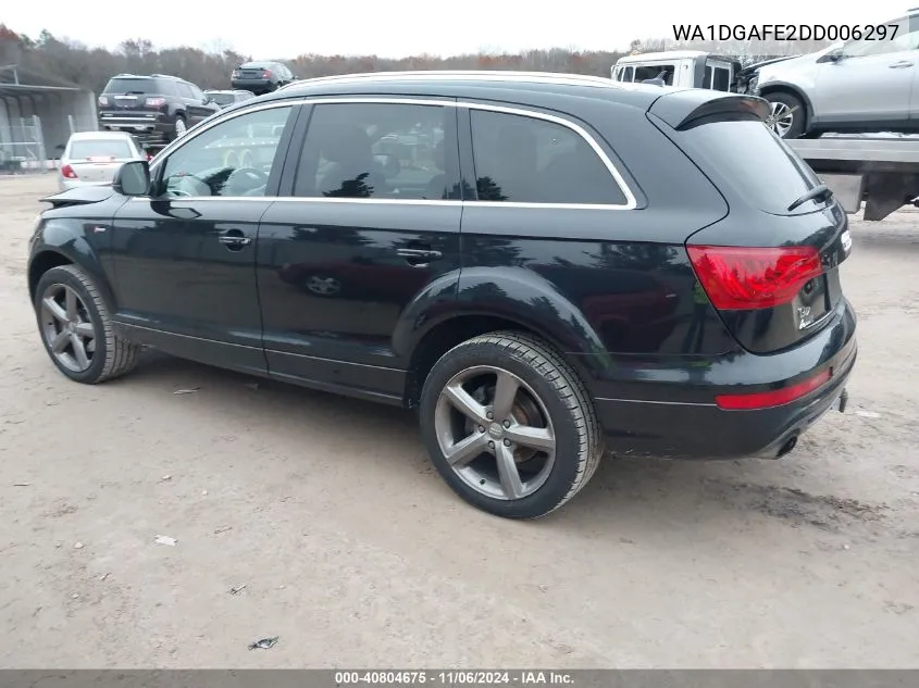 2013 Audi Q7 3.0T S Line Prestige VIN: WA1DGAFE2DD006297 Lot: 40804675