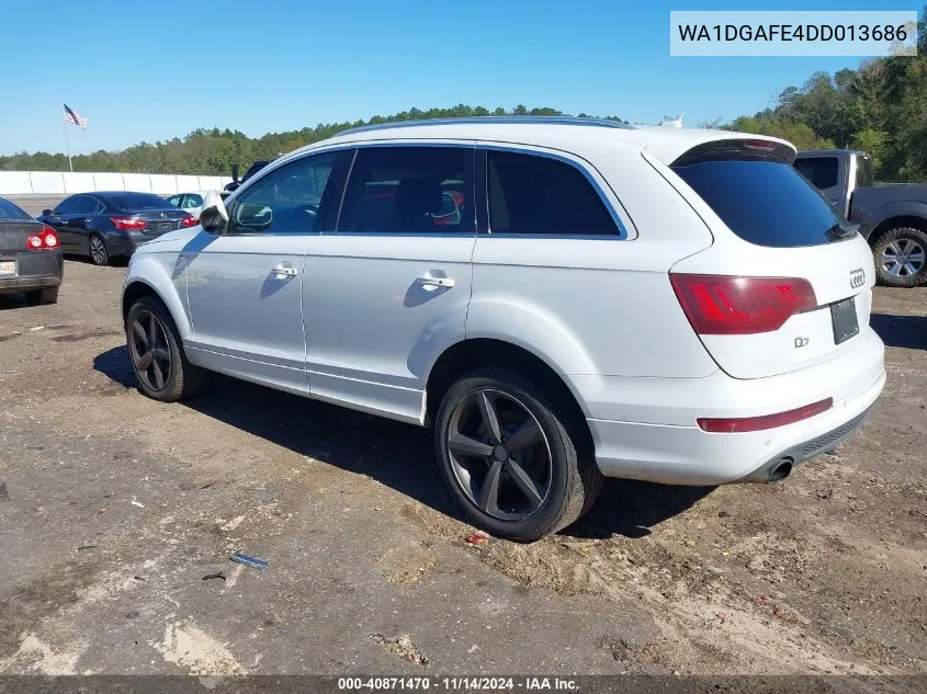 2013 Audi Q7 3.0T S Line Prestige VIN: WA1DGAFE4DD013686 Lot: 40871470