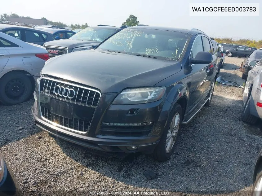 2014 Audi Q7 VIN: WA1CGCFE6ED003783 Lot: 12071888