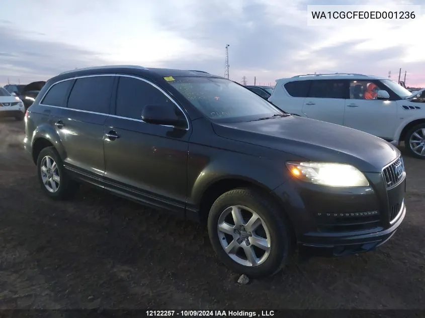 2014 Audi Q7 VIN: WA1CGCFE0ED001236 Lot: 12122257