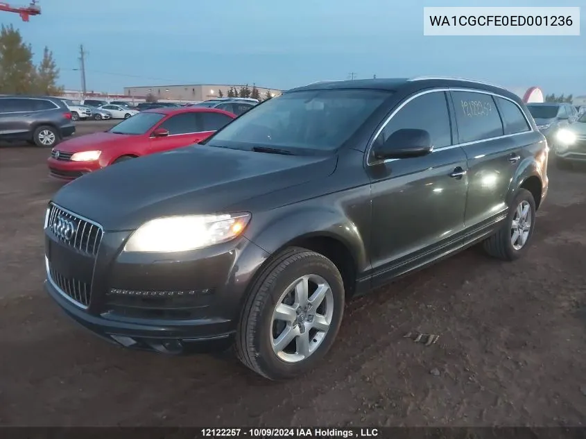 2014 Audi Q7 VIN: WA1CGCFE0ED001236 Lot: 12122257