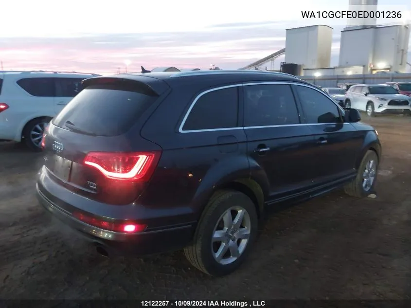 2014 Audi Q7 VIN: WA1CGCFE0ED001236 Lot: 12122257