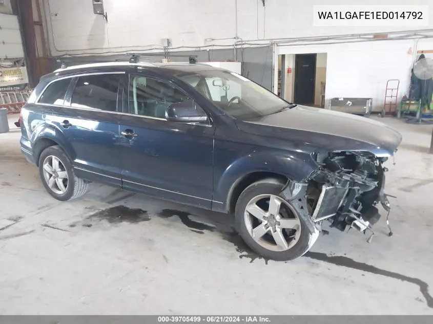 WA1LGAFE1ED014792 2014 Audi Q7 3.0T Premium