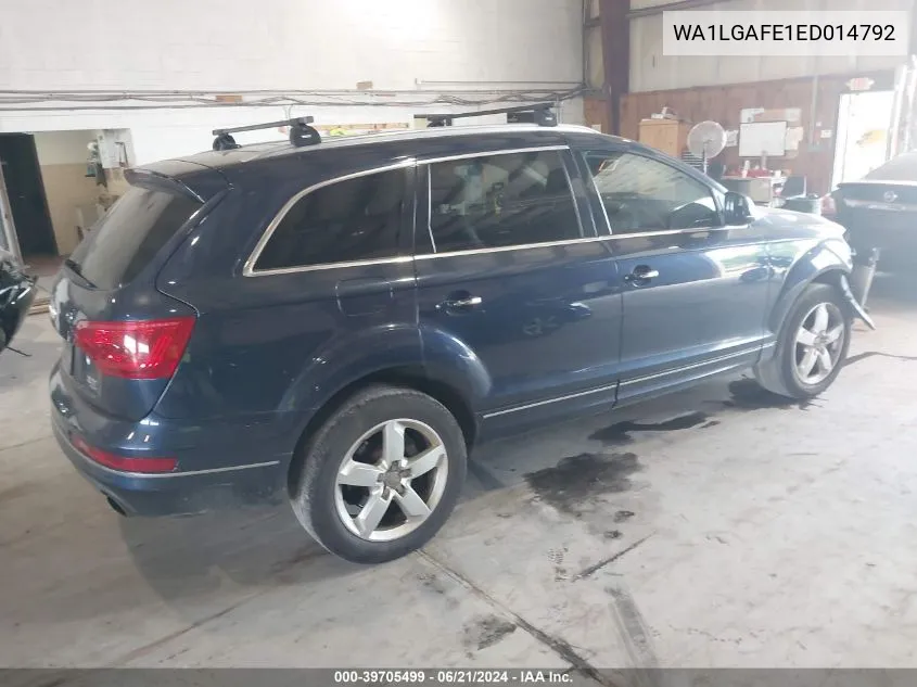 2014 Audi Q7 3.0T Premium VIN: WA1LGAFE1ED014792 Lot: 39705499