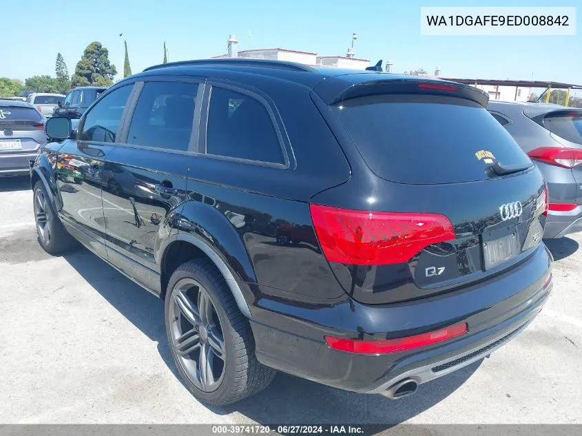 2014 Audi Q7 3.0T S Line Prestige VIN: WA1DGAFE9ED008842 Lot: 39741720