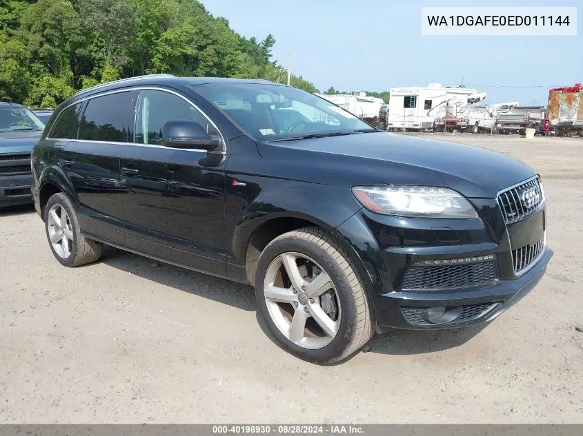 WA1DGAFE0ED011144 2014 Audi Q7 3.0T S Line Prestige