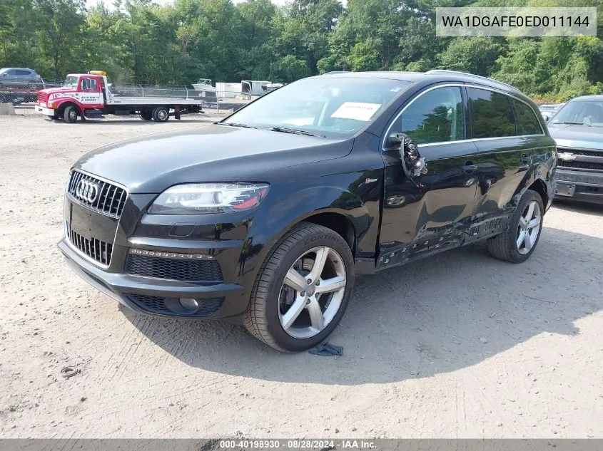 2014 Audi Q7 3.0T S Line Prestige VIN: WA1DGAFE0ED011144 Lot: 40198930