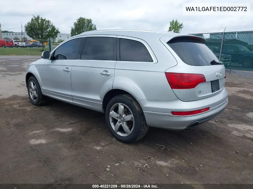 2014 Audi Q7 3.0T Premium VIN: WA1LGAFE1ED002772 Lot: 40221209