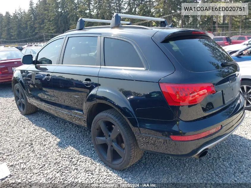 WA1CGAFE6ED020751 2014 Audi Q7 3.0T S Line Prestige