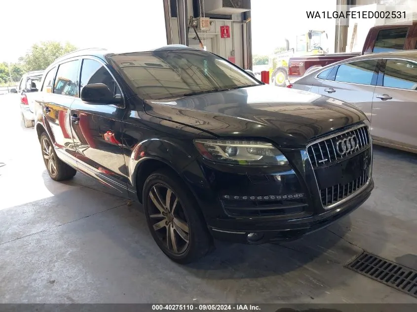 2014 Audi Q7 3.0T Premium VIN: WA1LGAFE1ED002531 Lot: 40275110