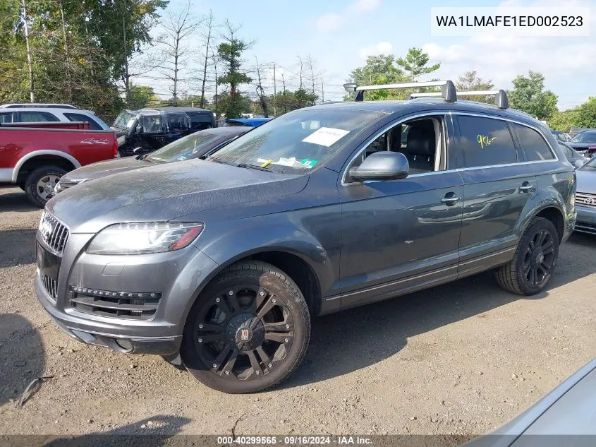 2014 Audi Q7 Premium Plus VIN: WA1LMAFE1ED002523 Lot: 40299565