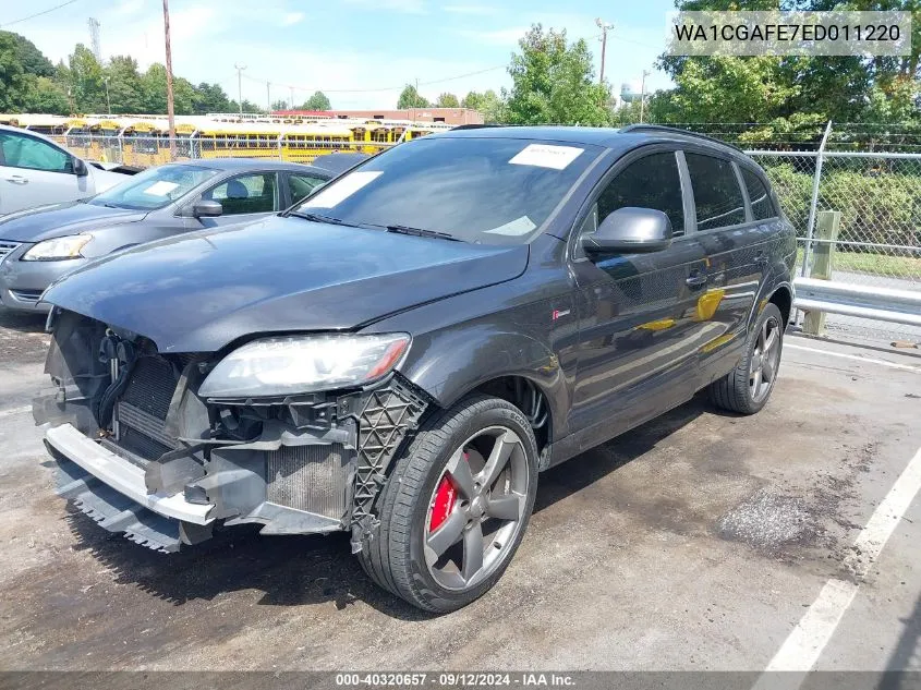 2014 Audi Q7 3.0T S Line Prestige VIN: WA1CGAFE7ED011220 Lot: 40320657