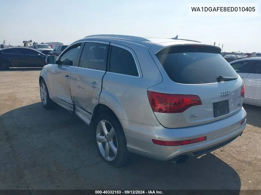 WA1DGAFE8ED010405 2014 Audi Q7 3.0T S Line Prestige