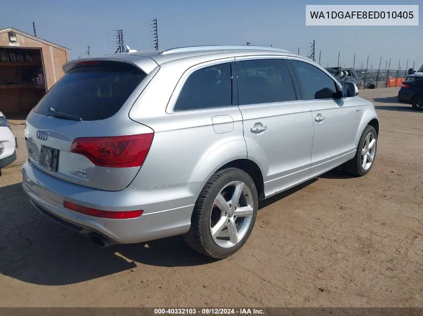 2014 Audi Q7 3.0T S Line Prestige VIN: WA1DGAFE8ED010405 Lot: 40332103