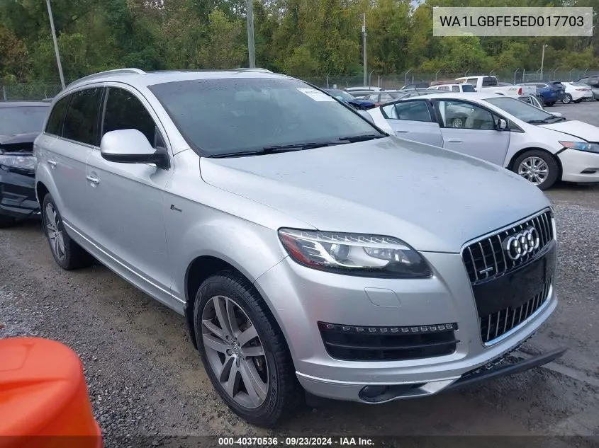 WA1LGBFE5ED017703 2014 Audi Q7 3.0T Premium