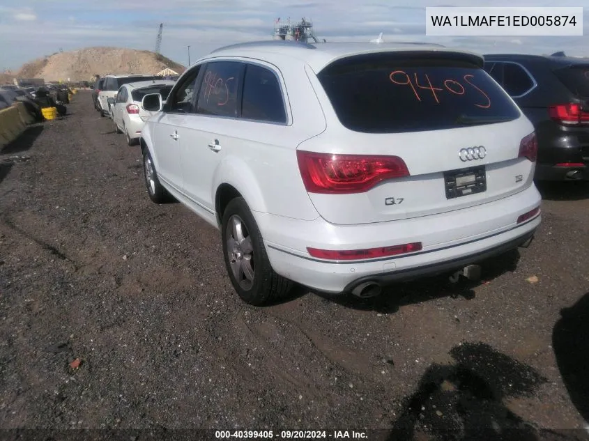 2014 Audi Q7 3.0 Tdi Premium VIN: WA1LMAFE1ED005874 Lot: 40399405