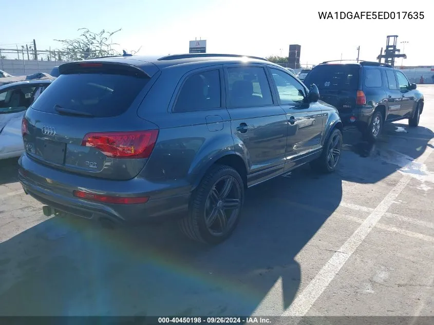 WA1DGAFE5ED017635 2014 Audi Q7 3.0T S Line Prestige