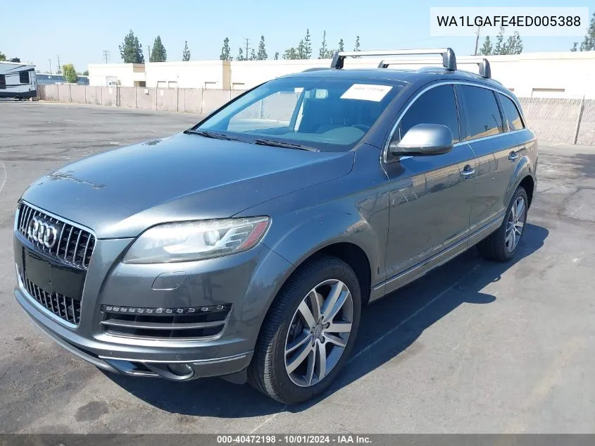 2014 Audi Q7 3.0T Premium VIN: WA1LGAFE4ED005388 Lot: 40472198