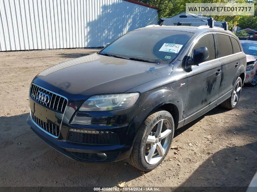 2014 Audi Q7 3.0T S Line Prestige VIN: WA1DGAFE7ED017717 Lot: 40580762